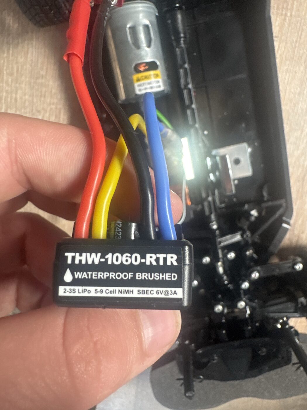 Détail de l'électronique embarquée du prototype